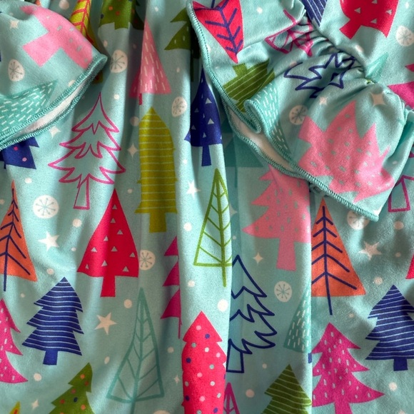 Ruffle Girl Festive Tree Dress - Picture 2 of 5
